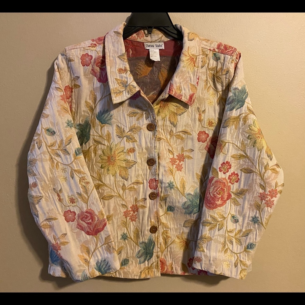 Woman’s blazer with floral pattern